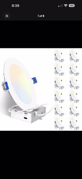 Vdl4-1050d Vation Lighting 12 Pack Canless Recessed 6 Inch 12w 5cct Dimmable Wafer Downlight Wi