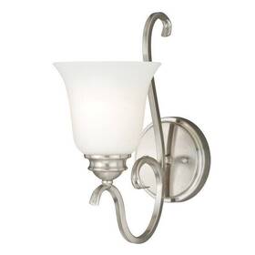 W0160 Vaxcel Hartford 1 Light Vanity Satin Nickel Finish