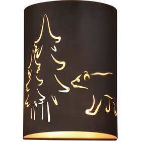 W0277 Vaxcel Katmai 2 Light 5 Inch Noble Bronze And Brass Gold Wall