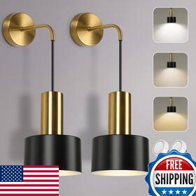 B0bxkkp21k Verron 2-pack Wireless Wall Sconces Black With Remote Led Dimmable Battery Op