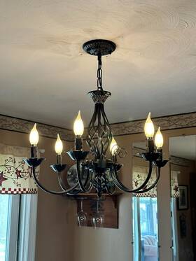 Jp21503  Verron 6-light Farmhouse Candle Vintage Chandelier Ceiling Lamp Light Fixture Decor