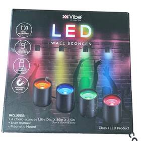 Vibe 888255289025 Led Usb Wall Sconces Lights By E-ssential - Cordless- 4 Different Colors