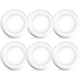 Vicox 733520817222 Tap Light 6 Pack Portable Led Puck Touch Night Lights - Battery Operated Unde