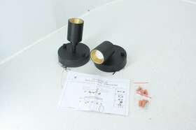 Ce1007788-b020002 Vidalite Led Monopoint Sconce Spot Light 2 Pack Black W Rotating Head Canopy