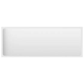 804630 Vidaxl Mirror White Engineered Wood Acrylic 39.4 X 0.6 14.6 In