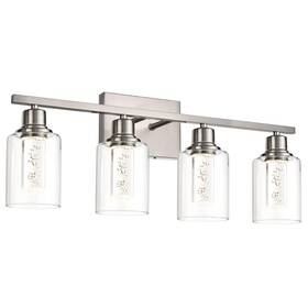 2-led2820-4w-bl Vinluz 4 Light Brushed Nickel Bathroom Fixture Dimmable Vanity Lights 3000k-6