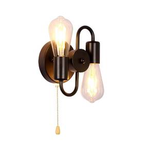 S023-01 Vintopsh Pull Chain Switch Wall Sconces 2-light Industrial Metal Light Fixtures S