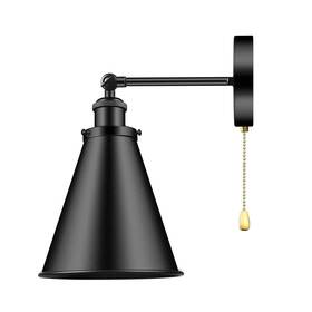 S074 Vintopsh Industrial Farmhouse Wall Sconce With Pull Chain Switch Metal Li