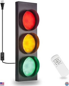 Plv-tld02 Visit The Panlavie Store Retro Traffic Light Wall Lamp Remote Control Led Sconce For Kids Room Decor