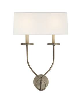 1612an-l Visual Comfort Symmetric Double Twist Sconce Antique Nickel - Chd
