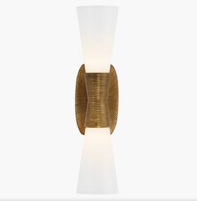 2047g-wg Visual Comfort - Utopia 2 Light 18 Inch Sconce Gild And White Glass Retail 699 2047g-wg Visual Comfort - Utopia 2 Light 18 Inch Sconce Gild And White Glass Retail 699
