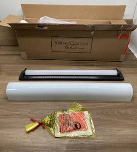 Bbl2201bz-wg Visual Comfort 2201bz-wg Penhold 4 Inch Wide Led Vanity Light Bronze/white Glass