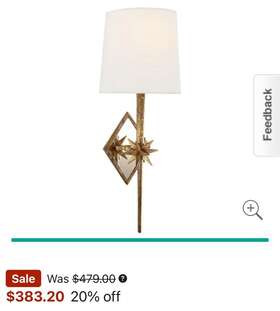 S2320gi-l Visual Comfort 2320pn-np Etoile 17 Inch Tall Wall Sconce -