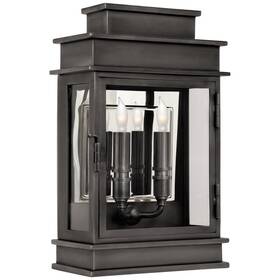 2908bz Visual Comfort Chapman And Myers Linear Lantern Short Bronze Wall Sconce Chd