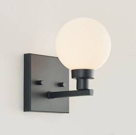 4161601-848 Visual Comfort - Clybourn 8 Inch Wall Sconce With Frosted Glass 4161601 -satin Brass