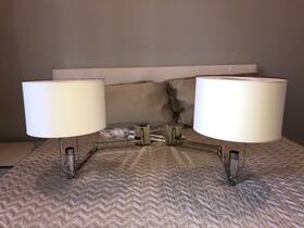 Chunky2 Visual Comfort 756808089173 Chapman And Myers Polished Nickel Swing Arm Sconce Pair