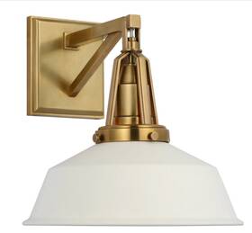 Chs2455wht Visual Comfort Chapman And Myers Layton Light Armed Sconce With Shade 699