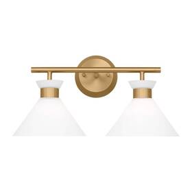 Visual Comfort & Co. 014817633382 And Belcarra 2-light Satin Brass Bathroom Vanity Light