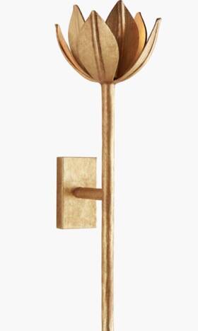 Jn2002agl Visual Comfort & Co. Julie Neill Alberto Wall Sconce Gold Flower