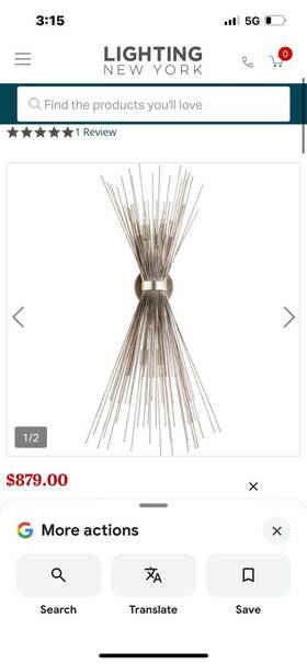 Kw2075bsl Visual Comfort Kelly Wearstler Strada 6 Light 12 Inch Burnished Silver Leaf Sconce