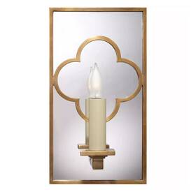 Sk2052hab Visual Comfort Sk 2052hab Quatrefoil Rectanglemirrored Sconce In Hab 11 Inch Hx6 Wx4