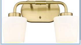 Vl-flower-2 Vivihobb Brushed Gold Bathroom Vanity Light Farmhouse Brass Sconces