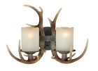 Vl.w0033 Vaxcel Lighting Yoho Vanity Rustic Black Walnut Finish Antler Sconce