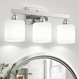 Blf001 Volisun Brushed Nickel Bathroom Light Fixtures 3-light Vanity Lights O