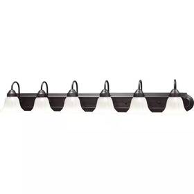 Volume Lighting 445035247243 Marti 6-light Indoor Antique Bronze Bath Or Vanity Wall Mount With Alabaster Gla Volume Lighting 445035247243 Marti 6-light Indoor Antique Bronze Bath Or Vanity Wall Mount With Alabaster Gla