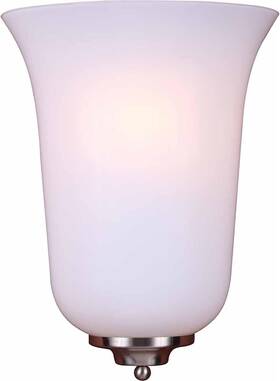 6701-33 Volume Lighting V6701 Nickel Wall Sconce With 1-light And White Glass 6701-33 Volume Lighting V6701 Nickel Wall Sconce With 1-light And White Glass