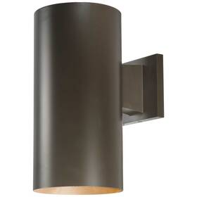 Volume Lighting 748066996263 1-light Antique Bronze Outdoor Cylinder Wall Mount