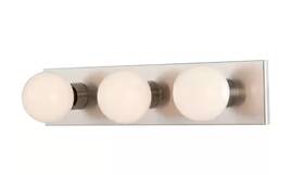 V1023-33 Volume Lighting 3-light Brushed Nickel Hollywood Vanity Light Bar Wall Sconce