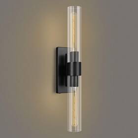 Sxblg-bl-01 Vookea Black Wall Sconces 22.8ftft Bathroom Decor With Clear Glass Shade