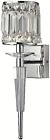 Wall Sconce Dale Tiffany Cahas 2 Light Chrome Solid Crystal Metal New E 020258131677