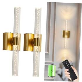 Wy001 Wangyuan Lighting Battery Operated Wall Sconce Set Of Two Rechargeable Modern Gold Style 1