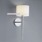 Ilx240267 Wavd-wm-sh-ch-in Ilex Lighting Solstice Wall Sconce Polished Nickel Linen Shade Steal