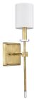 Wb902gg-103 Unbranded Distressed Gold Sconce White Shade Wall Fixture Traditional Square