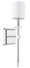 Wb902pn-103 Unbranded Polished Nickel Sconce White Shade Wall Fixture Traditional Square