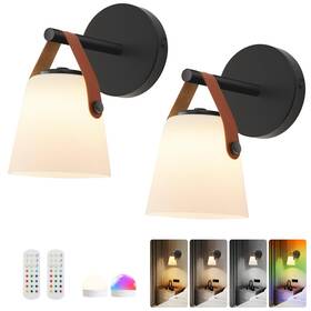 Wpws001b2 Weaboopre Battery Operated Frosted Wall Sconces 3 Color Temps 12 Rgb Remote Wpws001b2 Weaboopre Battery Operated Frosted Wall Sconces 3 Color Temps 12 Rgb Remote