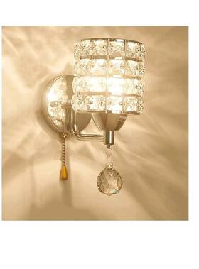 Wefoonlo 748440436668 Modern Crystal Wall Light Pendent Lamp Chrome Finish Bedroom Sconce Lighting Fix