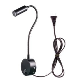 Wefoonlo 787894022706 3w Wall Mounted Reading Light Flexible Gooseneck Led Sconce Lamp With Plug And