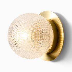5772221 West Elm Edie Prismatic Scone Brass Retired Wall Lamp New