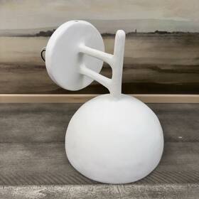 6355841 West Elm 1 Florent Sconce Light White 7.25 Inch Wo/hardware Scuffed Read Ob