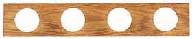 465104 Westinghouse 66443 4 Light Bath Bar - Solid Oak With Polished Brass Finish