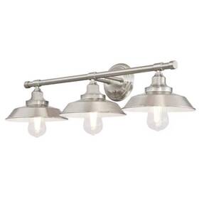 6354400 Westinghouse Iron Hill 3-light 29 Inch Bathroom Vanity Light Metal Shades Br 6354400 Westinghouse Iron Hill 3-light 29 Inch Bathroom Vanity Light Metal Shades Br