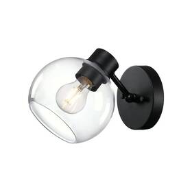 Westinghouse Lighting 024034612787 Hyson Three Light Wall Fixture Matte Black Finish Clear