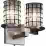 Wgl-8775-10-grcb-nckl Dakota Justice Design Wire Glass Wall Sconce Brushed Nickel 784689900126