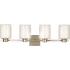 320316 White Nickel Up Vanity 2-piece Bath Brushed 4lt Mounts Oslo Clear Glass