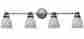 Wi8029-08 Wi802908 World Imports 4-light 36 Wide Chrome Bath Bar Light White Shades New 008938370455