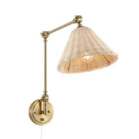 Wingbo 786661872872 Adjustable Swing Arm Wall Sconce With Neutral Beige
